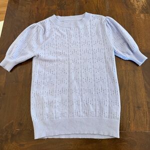 Light Purple Knit Sweater. Puff sleeve. Women’s. Size M. Work apparel.